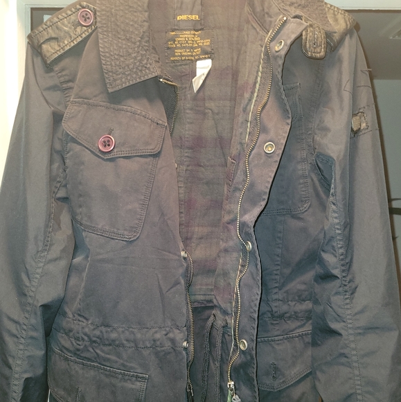 Men's Black Diesel Jacket, Size Large - Picture 8 of 8